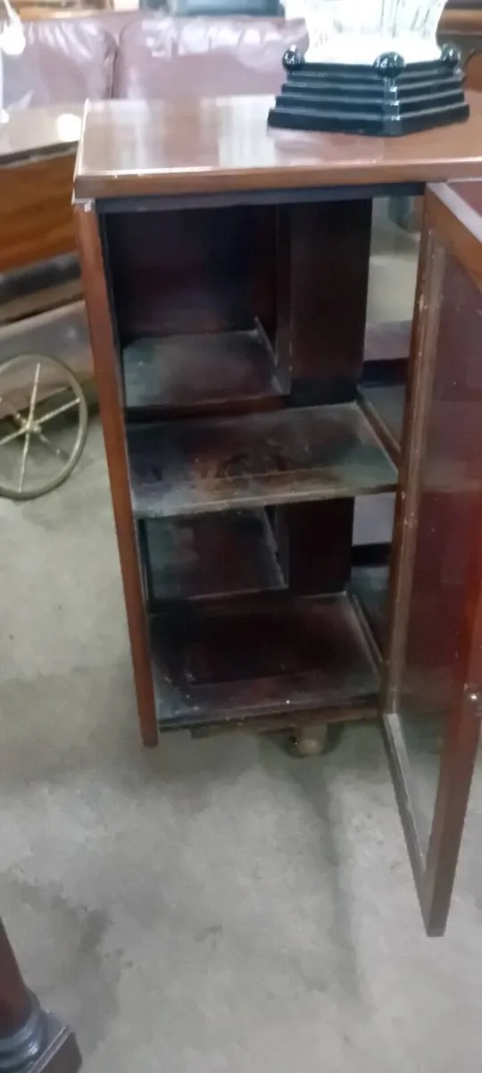 Edwardian Era Glazed Revolving Bookcase - Image 2