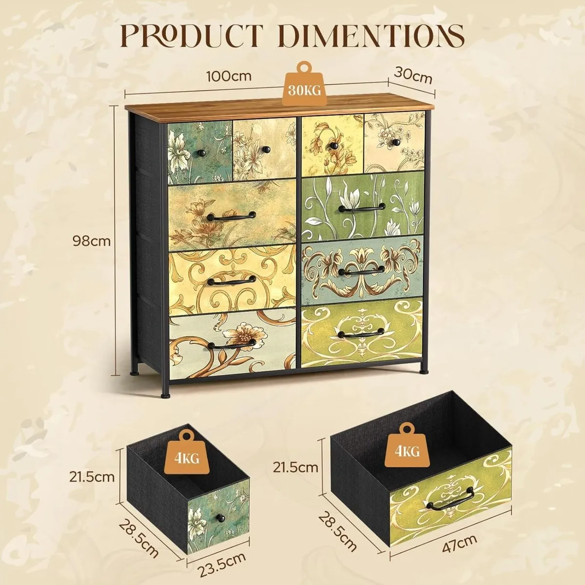 Large Chest of Drawers Bedroom: Dresser for - Image 3