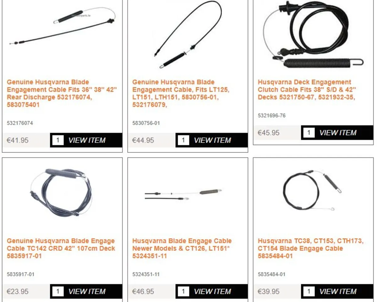 Husqvarna Craftsman Partner Spare Parts - Image 2