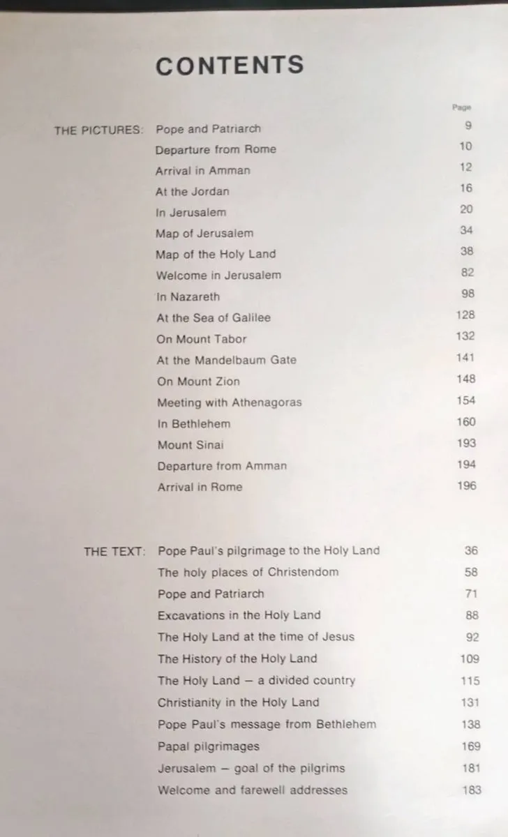 Pope Paul vi in the Holy Land Vintage Book - Image 2