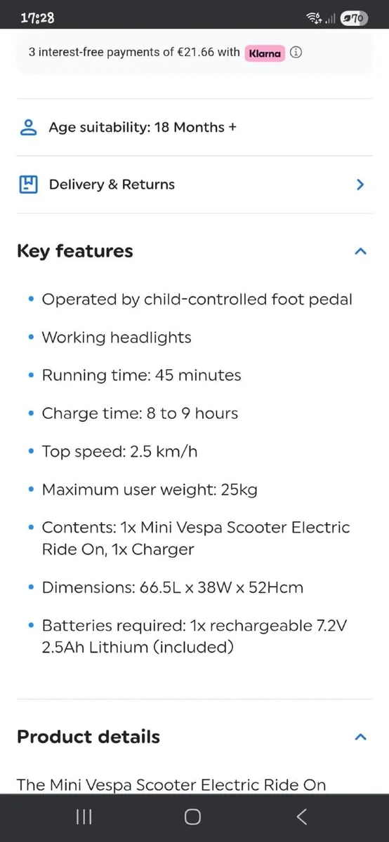 Electric Vespa for kids - Image 2