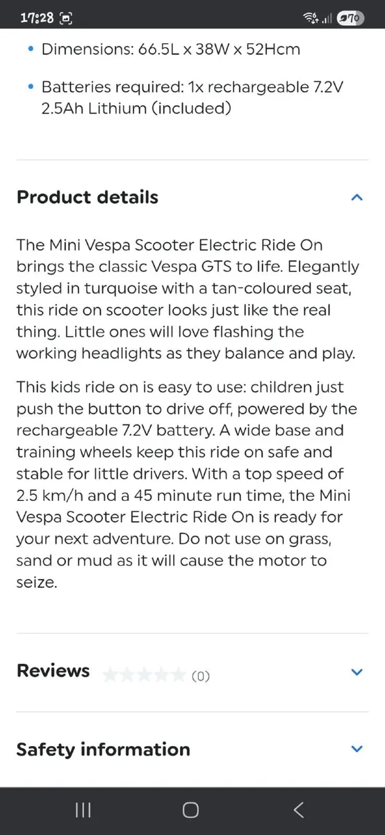 Electric Vespa for kids - Image 3
