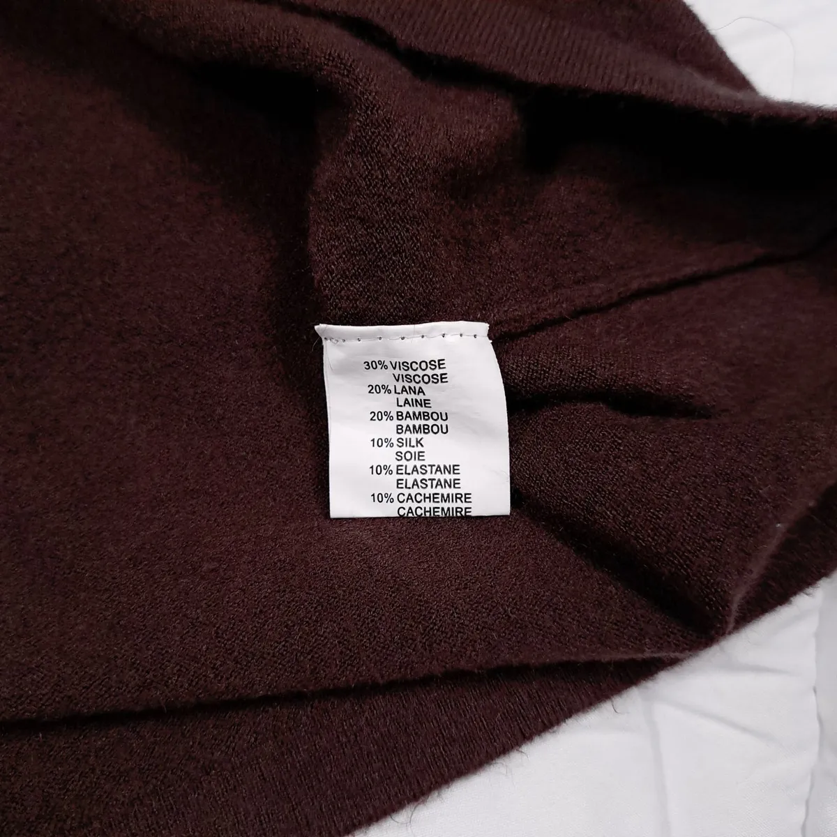 Brown Batwing Wool Cashmere Jumper 14-16UK - Image 3