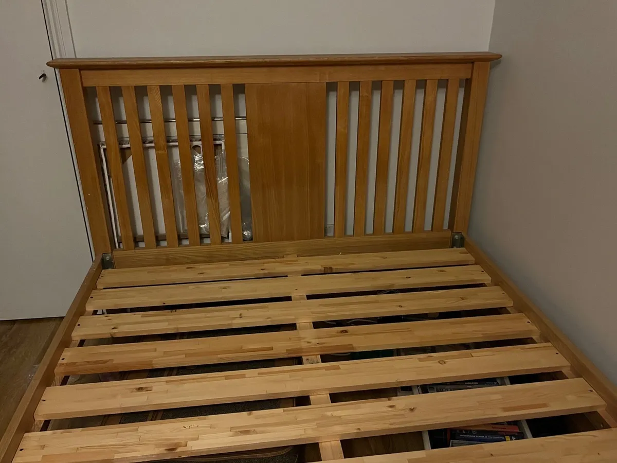 Solid 4ft 6” Wokden Bed for Sale - Image 2