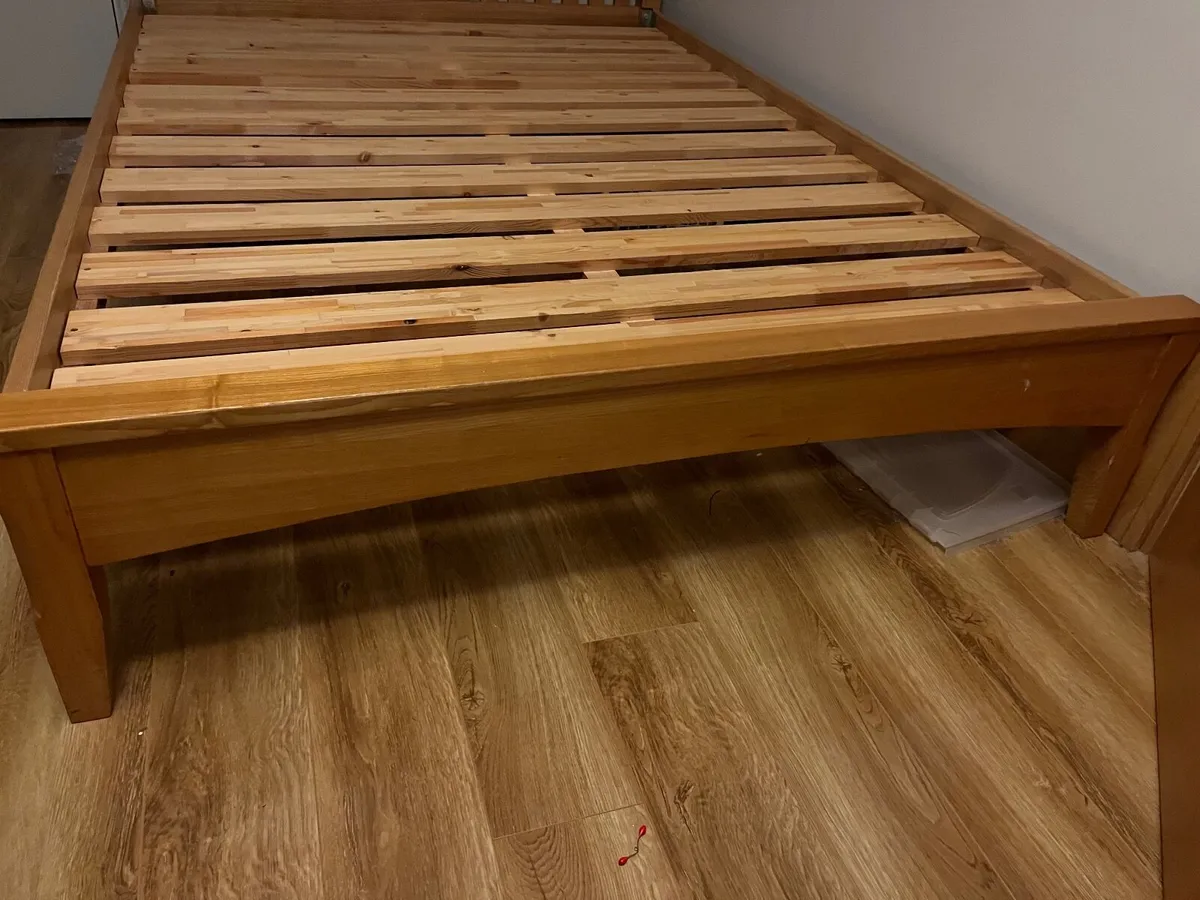 Solid 4ft 6” Wokden Bed for Sale - Image 3