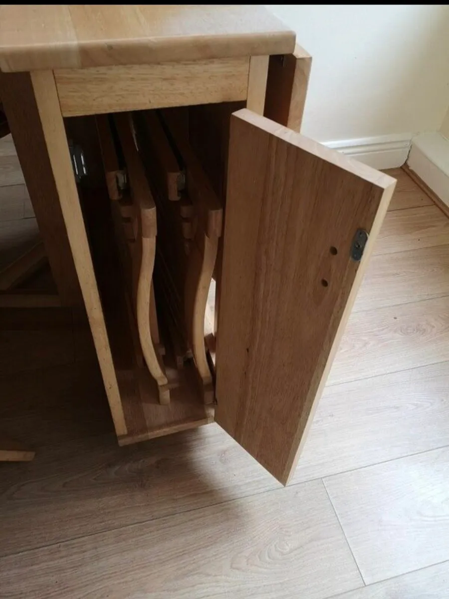 Solid Folding Table and Chair Set - Image 3