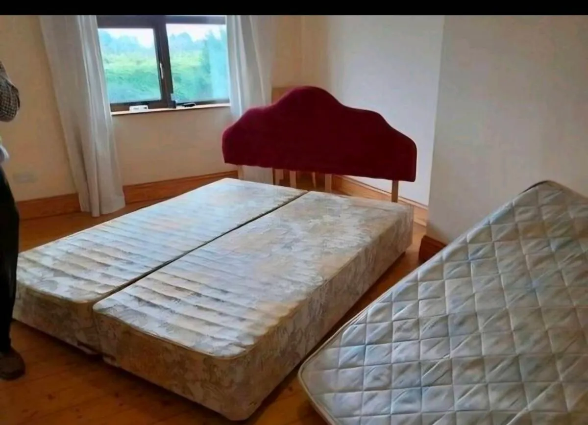 Double devan bed Double mattress- headboard - Image 2