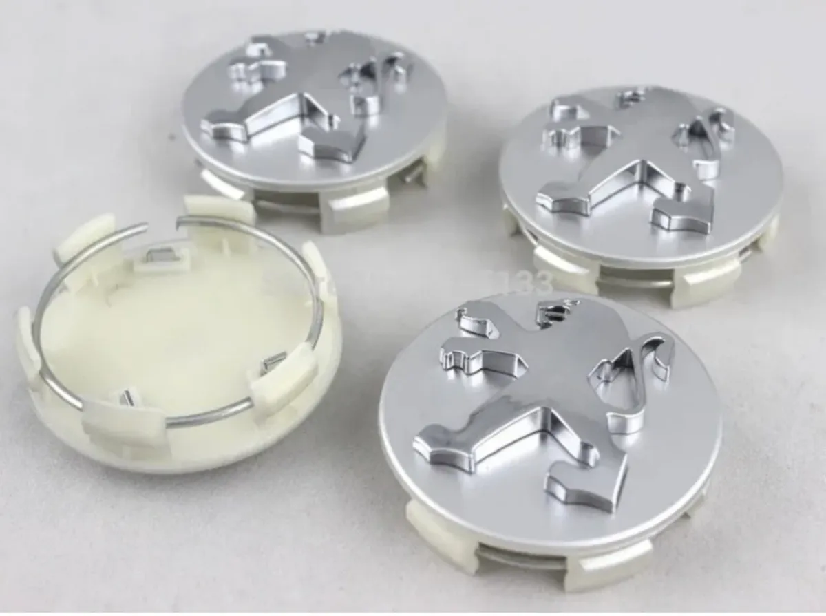 4 x Centre Caps for Peugeot 60mm NEW