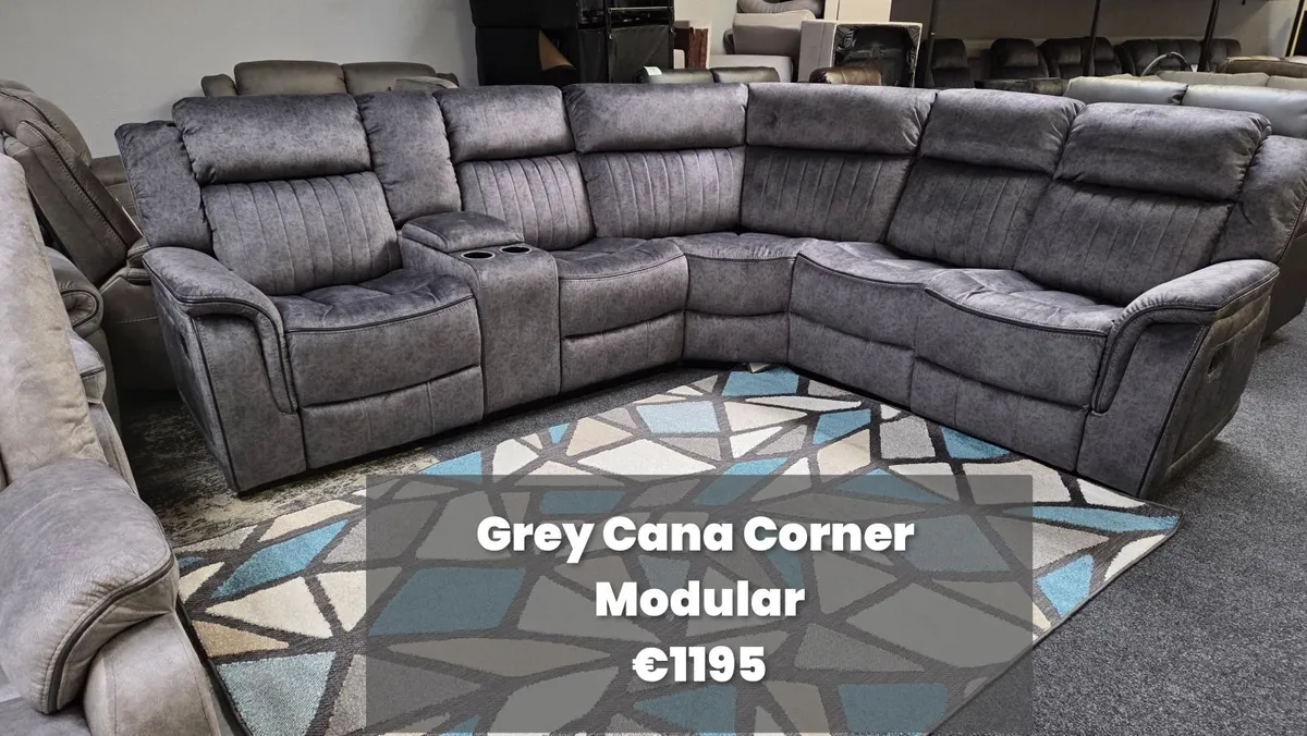 Sofa - Cana Corner Fabric Sofa with Console & Free - Image 4