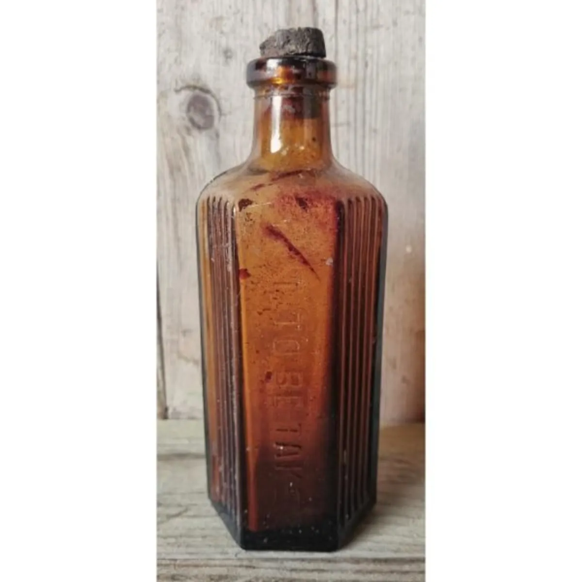 Vintage Bottle Brown Glass KAS960 - Image 2