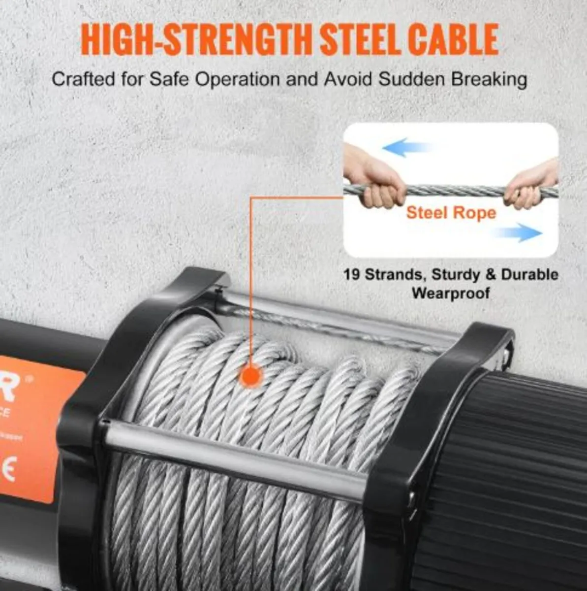 Electric Winch, 12V 4500 lb Load Capacity Steel - Image 4