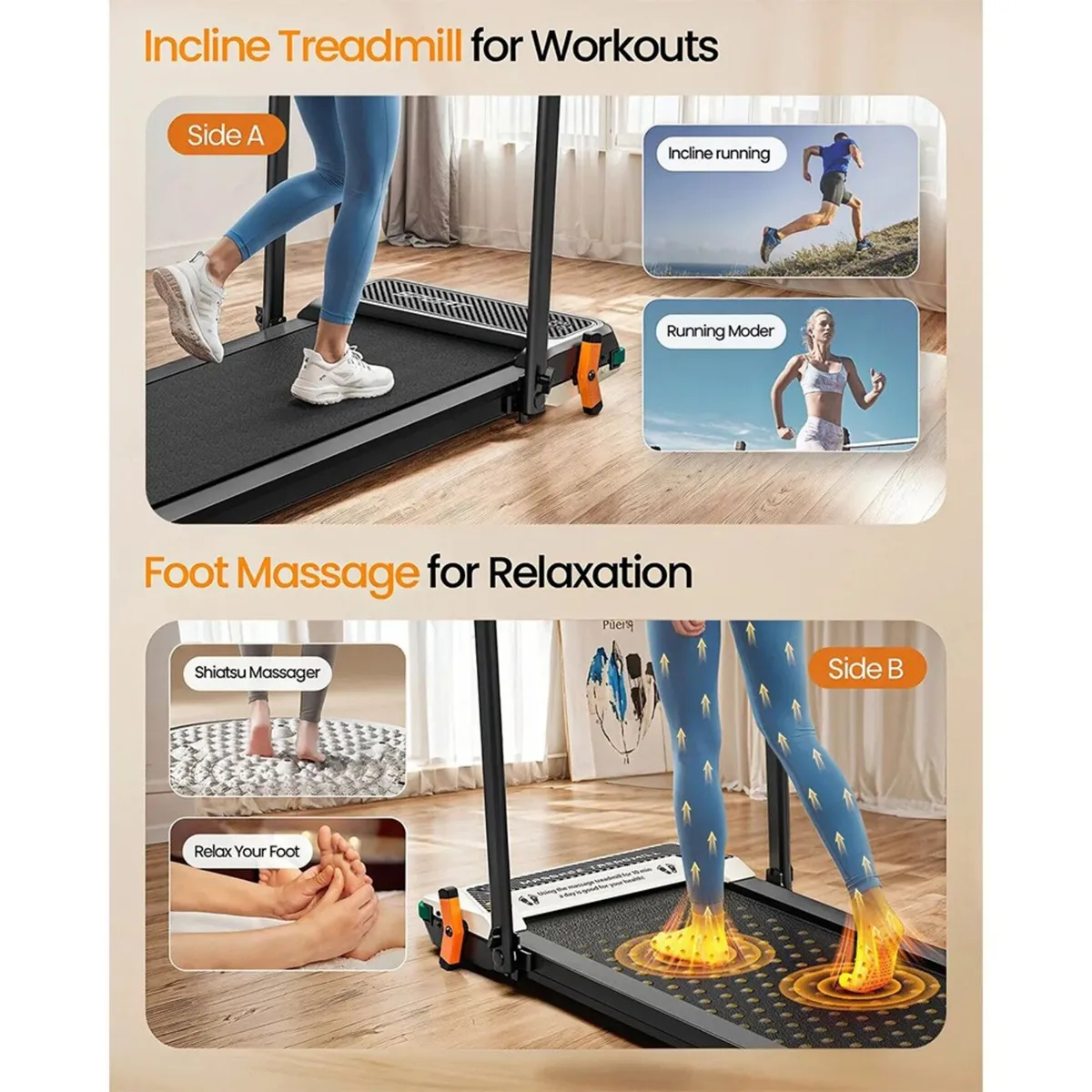 Walking pad/ Walking pad with handle bar and incli - Image 3