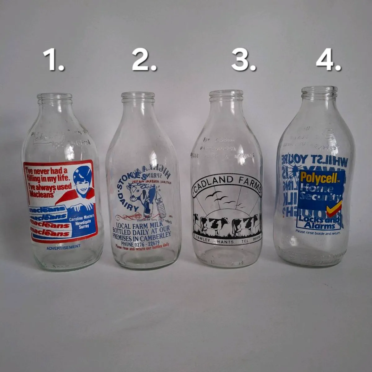 1980's Milk Bottles - Image 2