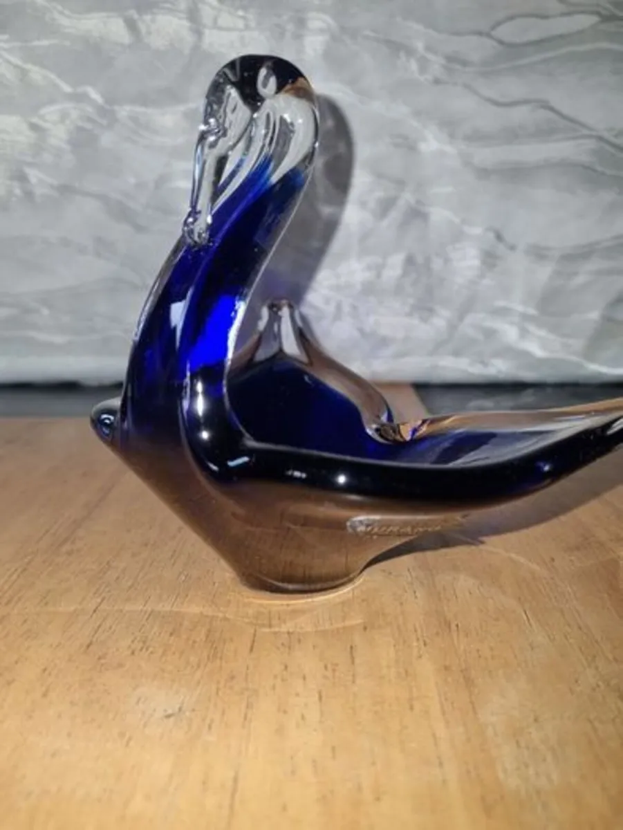 Murano glass swan plate - Image 1