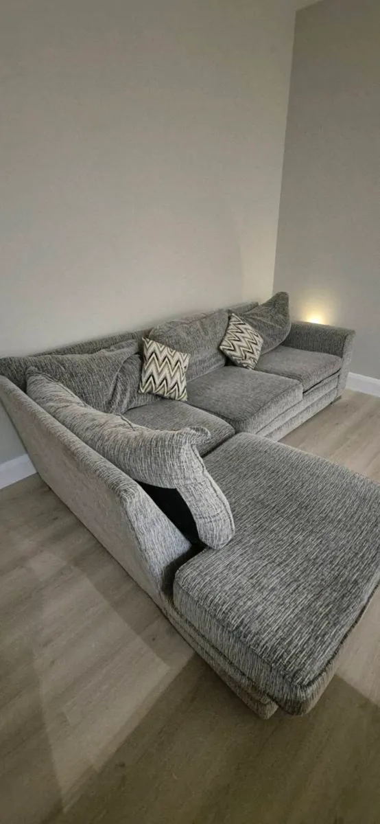 Harvey Norman "Zinc" Chaise Sofa - Image 1