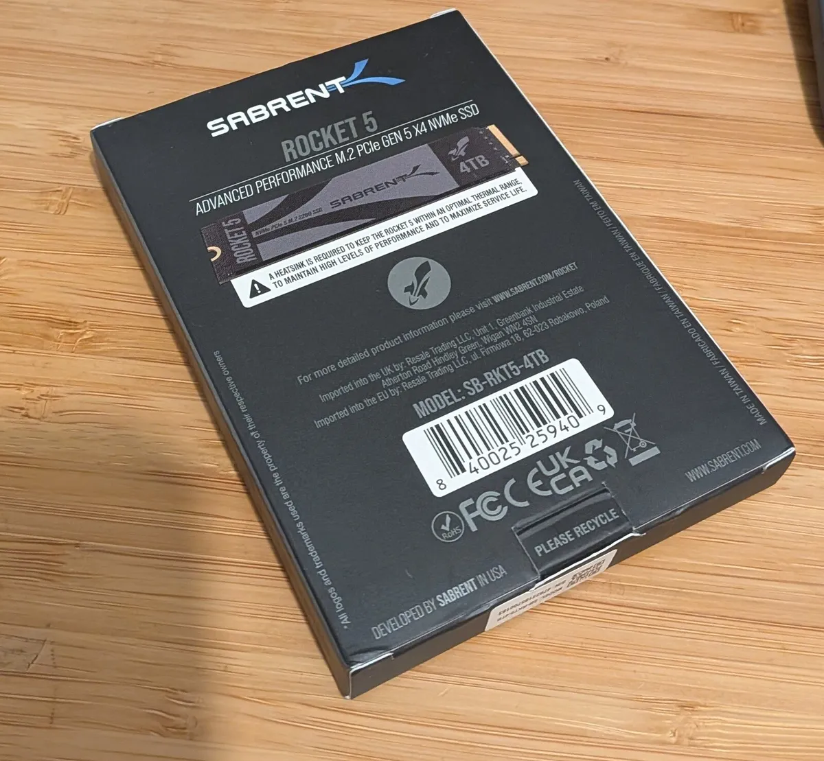 Sabrent Rocket 5 4TB Gen5 ssd - price firm - Image 4