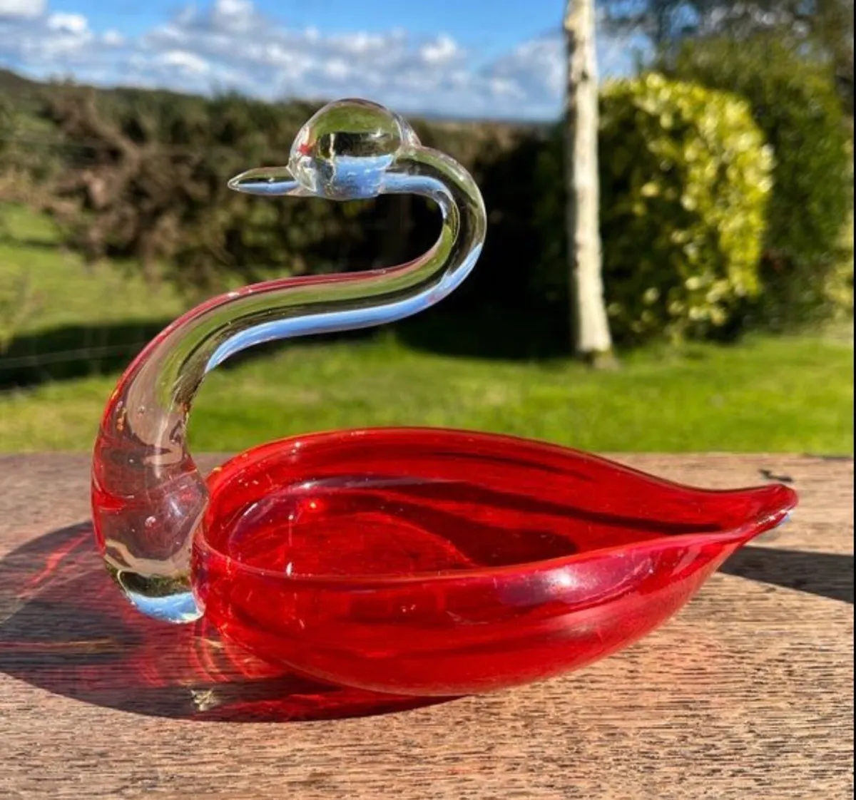 Trio of vintage glass Swans - Image 4