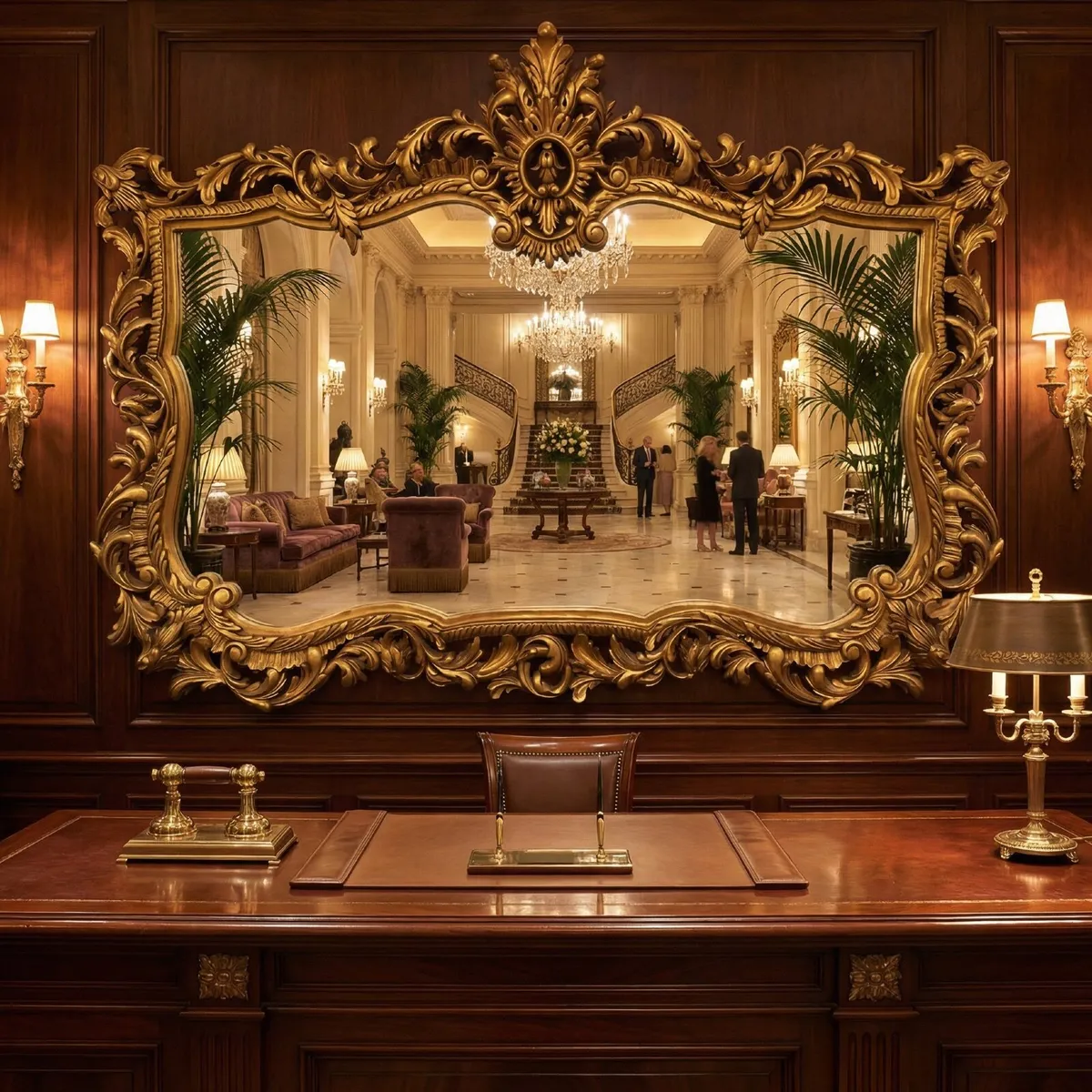 This is a fabulous old mirror...great size ...3d