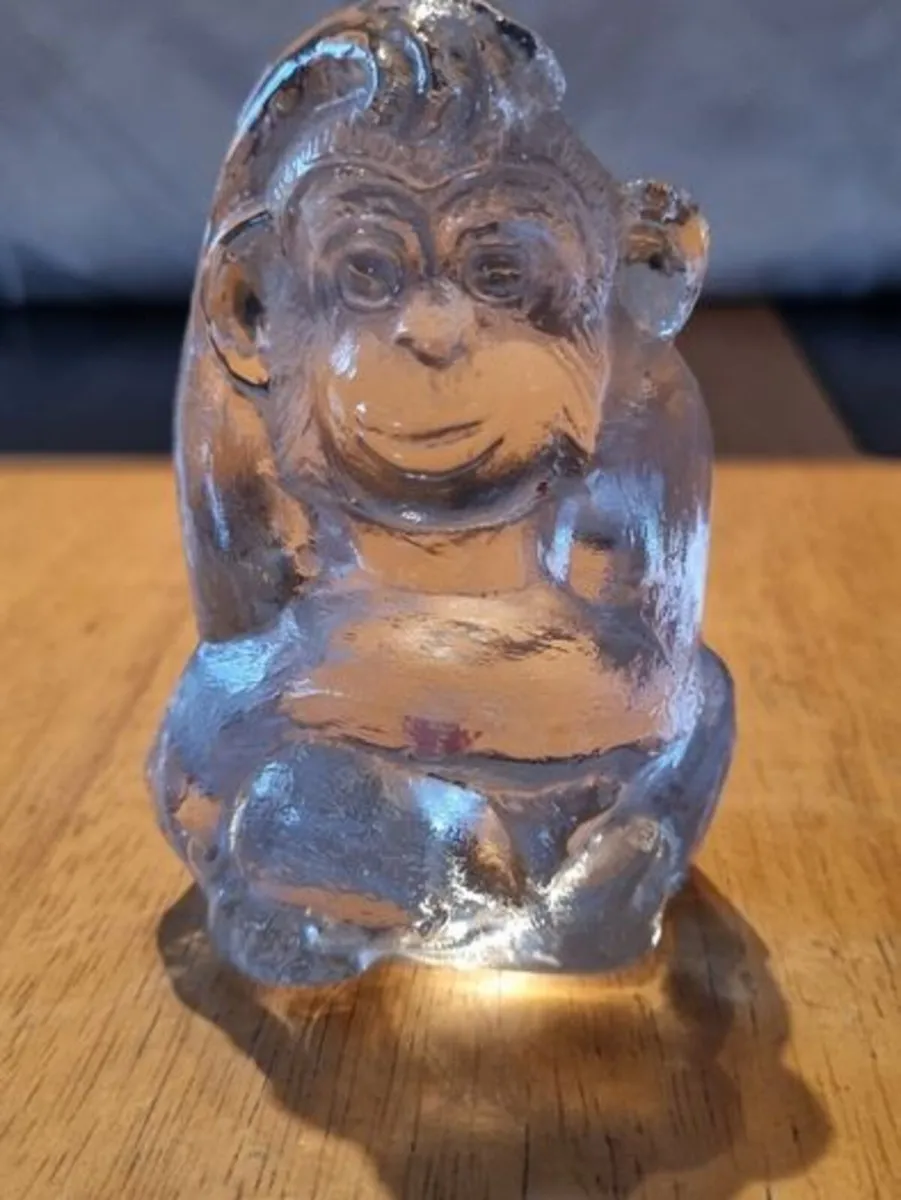 Iittala Finland glass monkey - Image 1