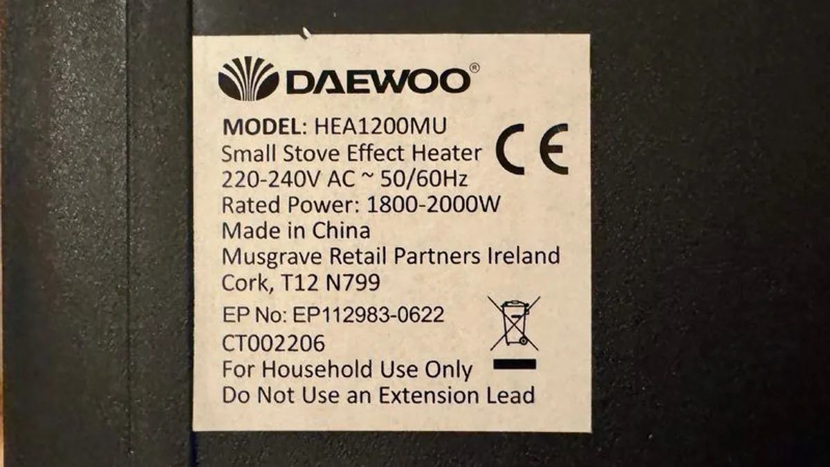 Electric Fire effect & heater - Image 3