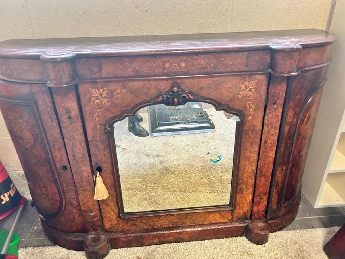 antique dresser with mirror - Image 2