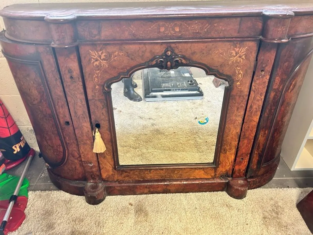 antique dresser with mirror - Image 3