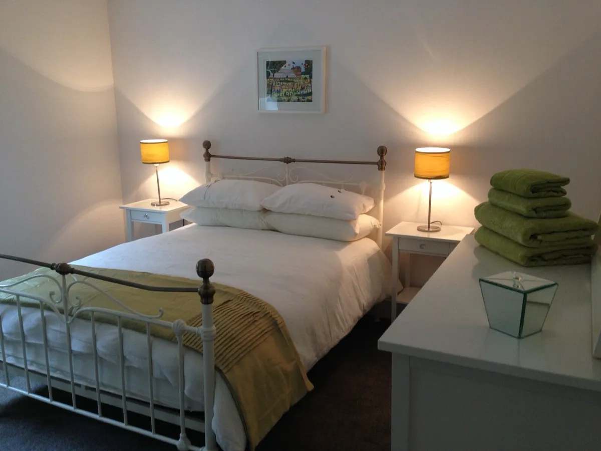 Double bed frame and mattress & bedroom chair. - Image 1