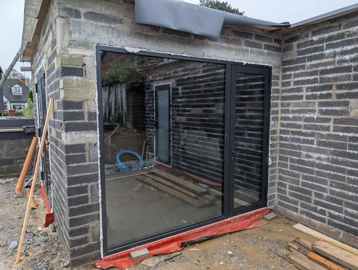 NEW Cortizo Aluminium Door & Window Set – RAL 7021 - Image 2