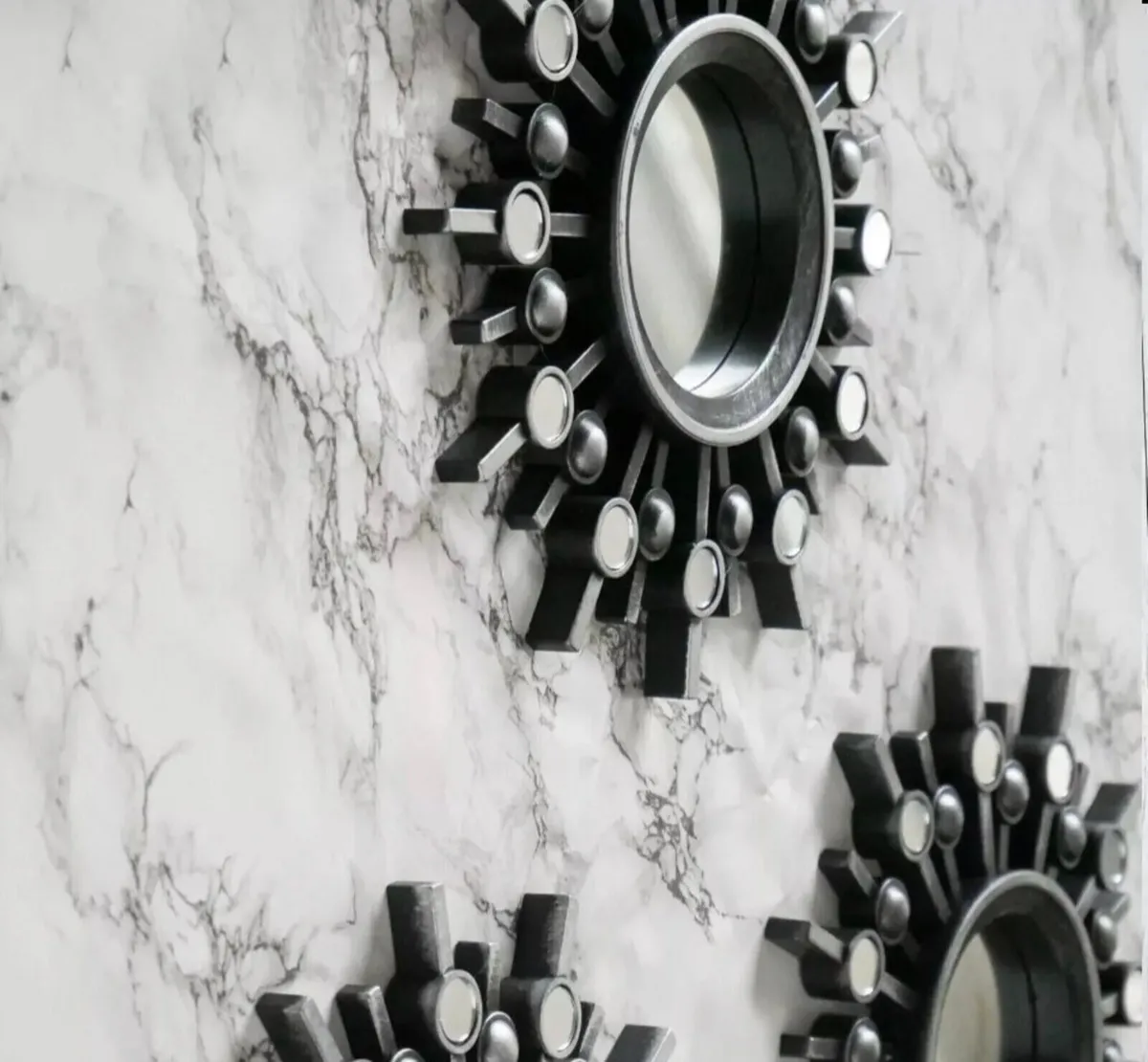 3 x Mirrors Antique Aztec Style Round Mirrors NEW - Image 2