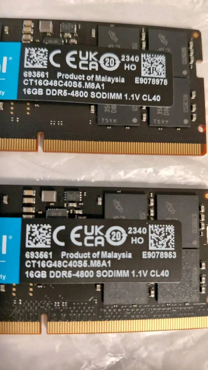 Crucial 32gb DDR5 4800mhz laptop ram (2x 16gb) - Image 2