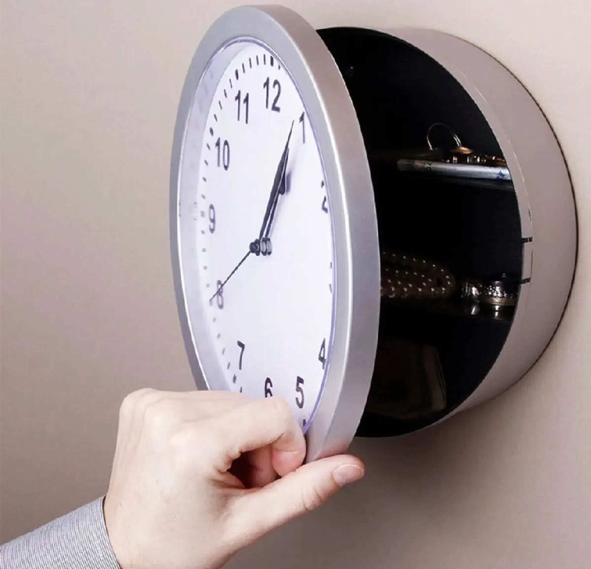 Secret Wall Clock Safe Hidden Compartment NEW - Image 1