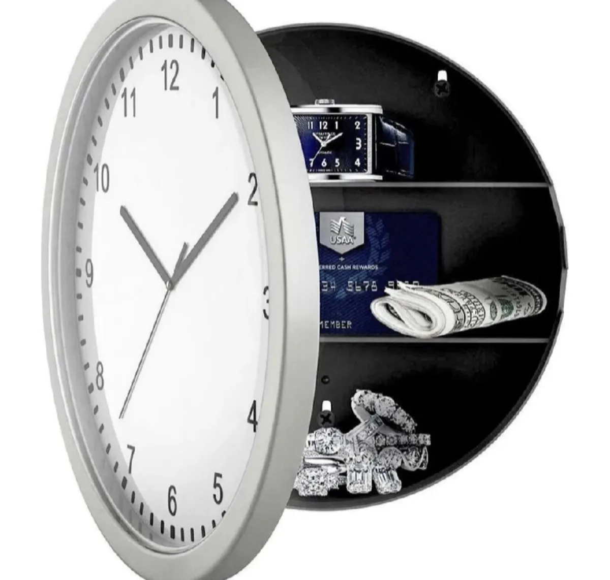 Secret Wall Clock Safe Hidden Compartment NEW - Image 3
