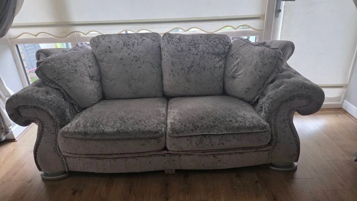 3 seater crushed velvet sofa