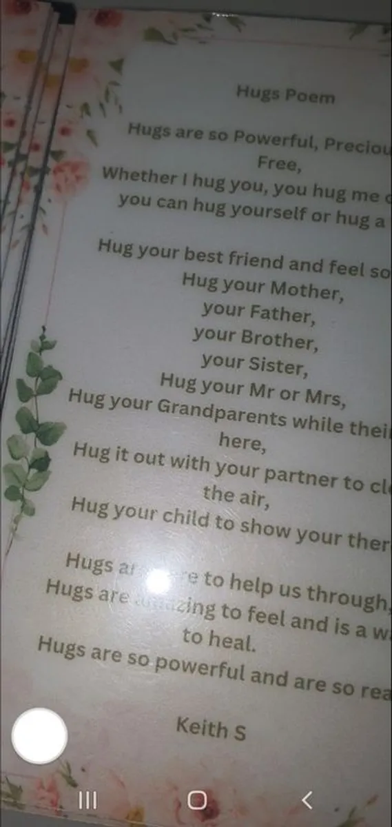 Poetry Canvas/Magnets (Hugs) - Image 3