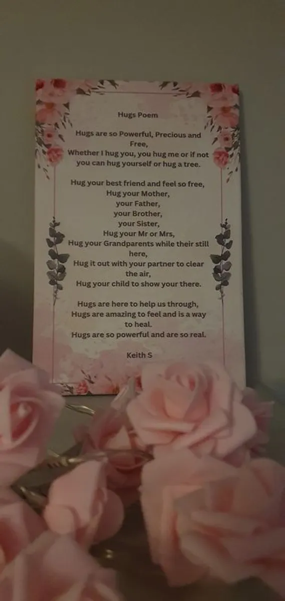 Poetry Canvas/Magnets (Hugs) - Image 1