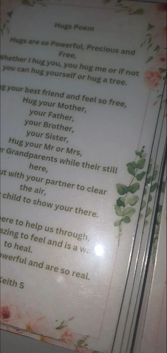 Poetry Canvas/Magnets (Hugs) - Image 2