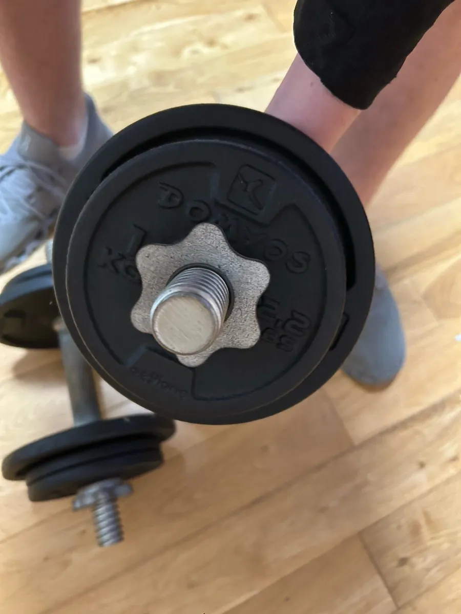 10kg adjustable dumbells - Image 3