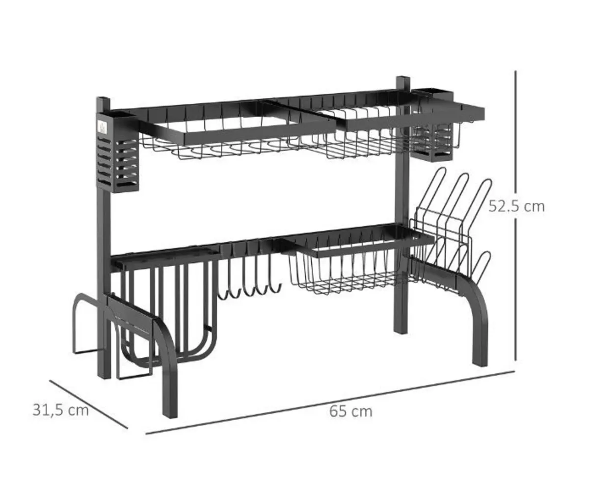 65cm Modular Over-Sink Drying Rack - Image 3