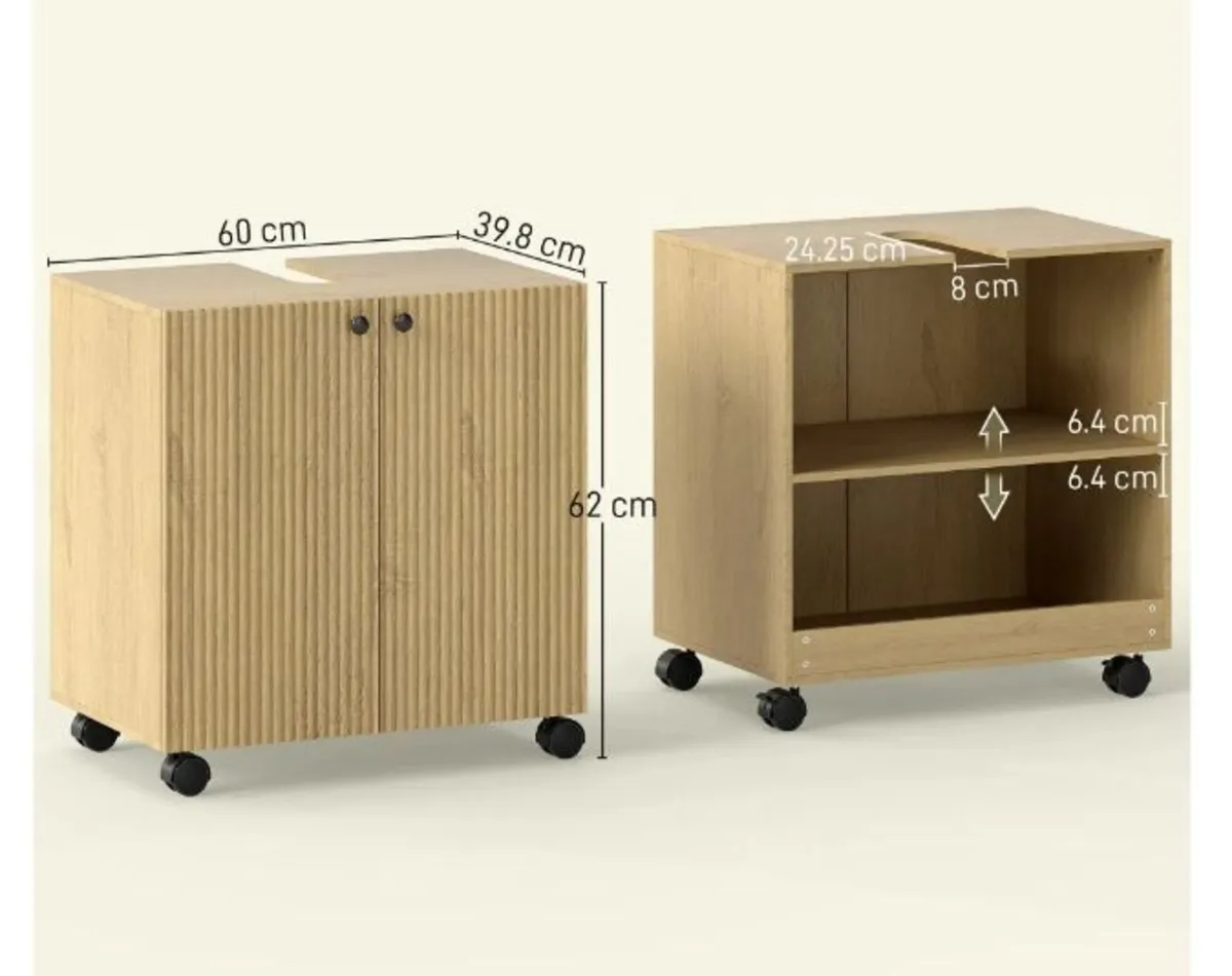 Under-Sink Cabinet for Bathroom – 3-Tier - Image 4