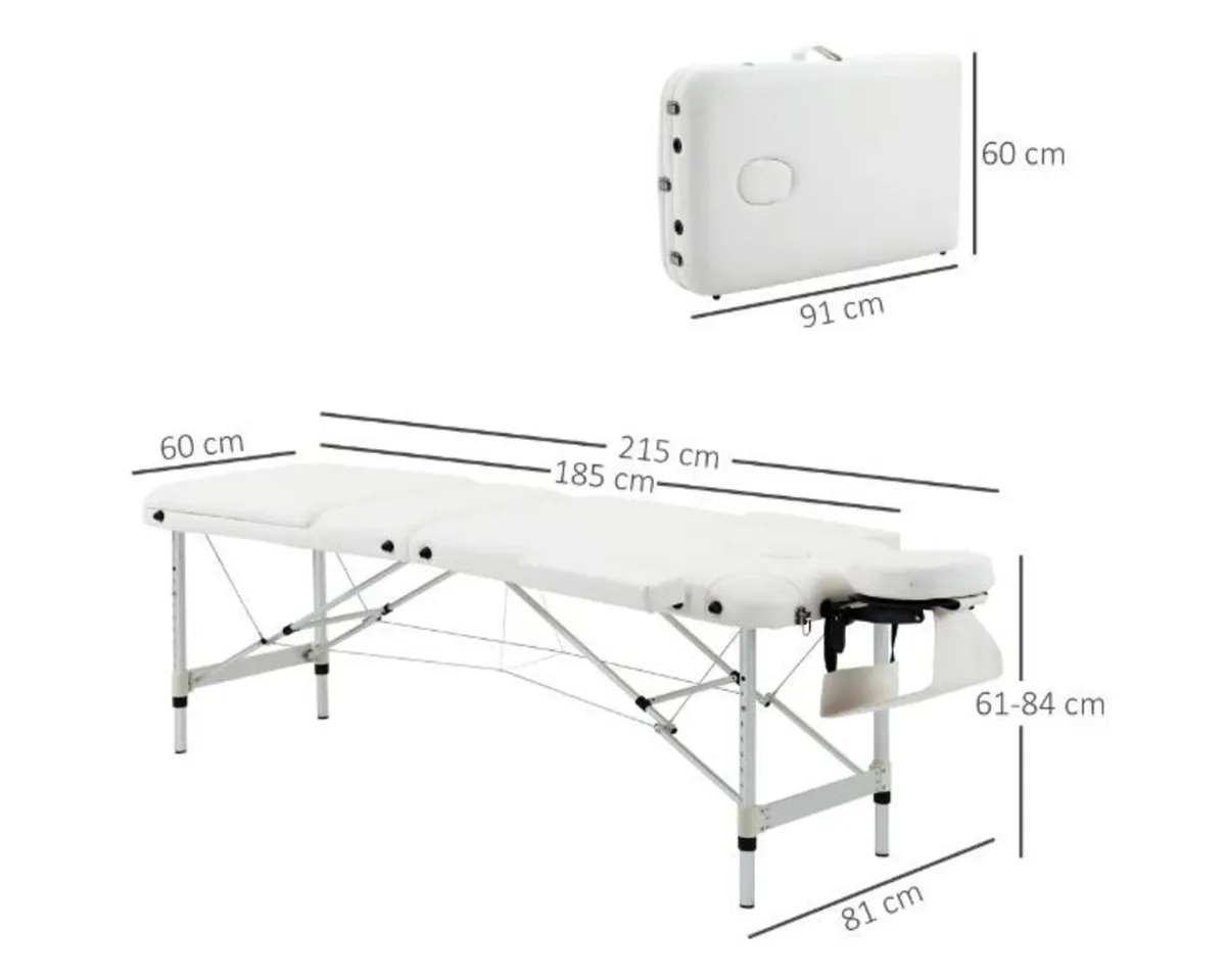 Mobile 3-Zone Folding Massage Table - Image 2