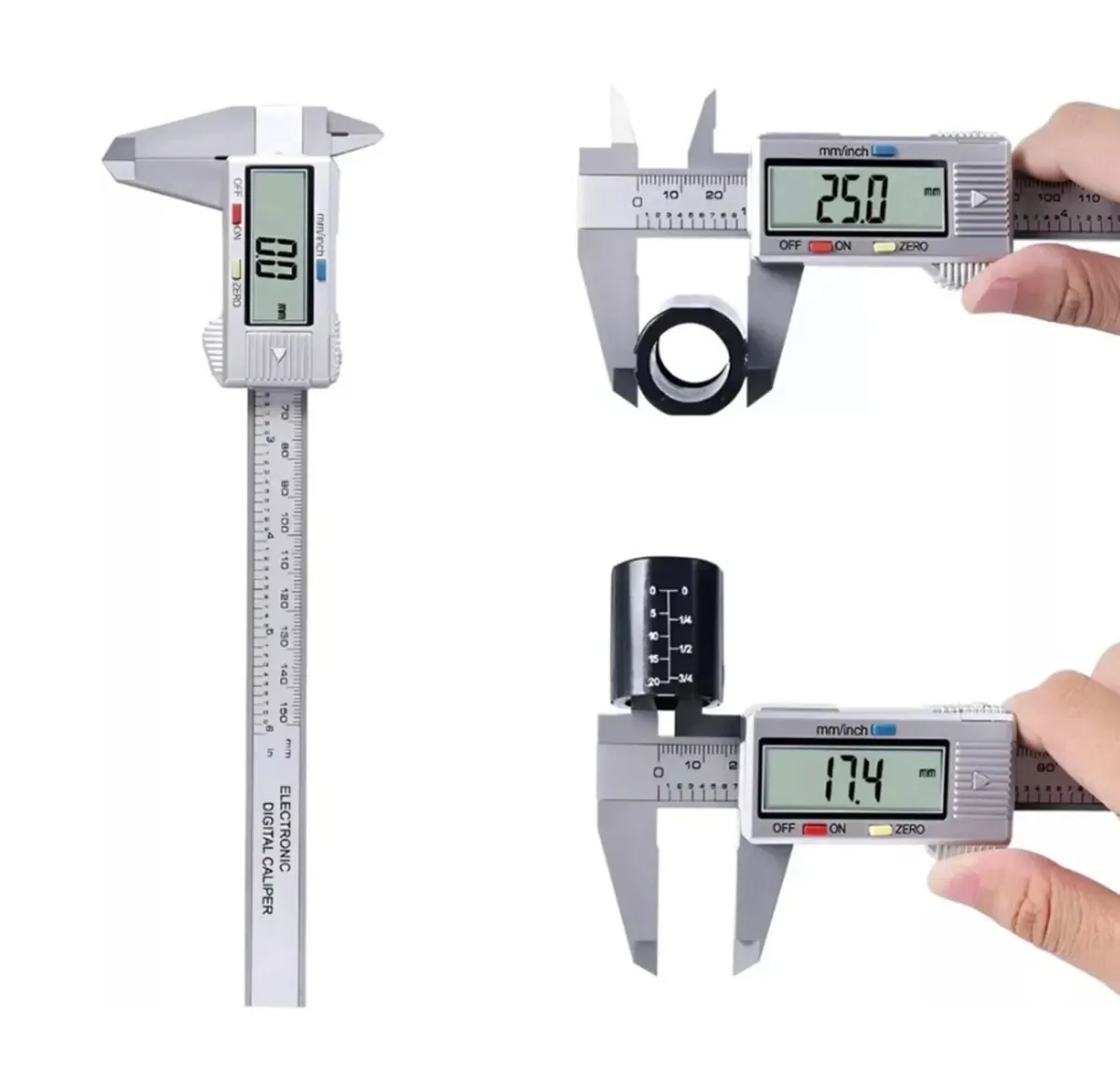 6'' LCD Digital Vernier Ruler Measure Tool - Image 2