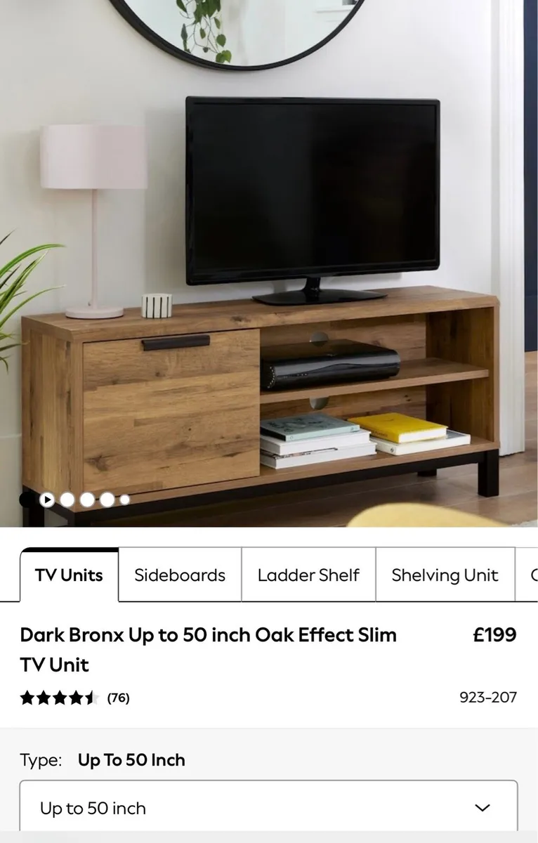 Next Bronx slim TV Unit up to 50” - Image 3
