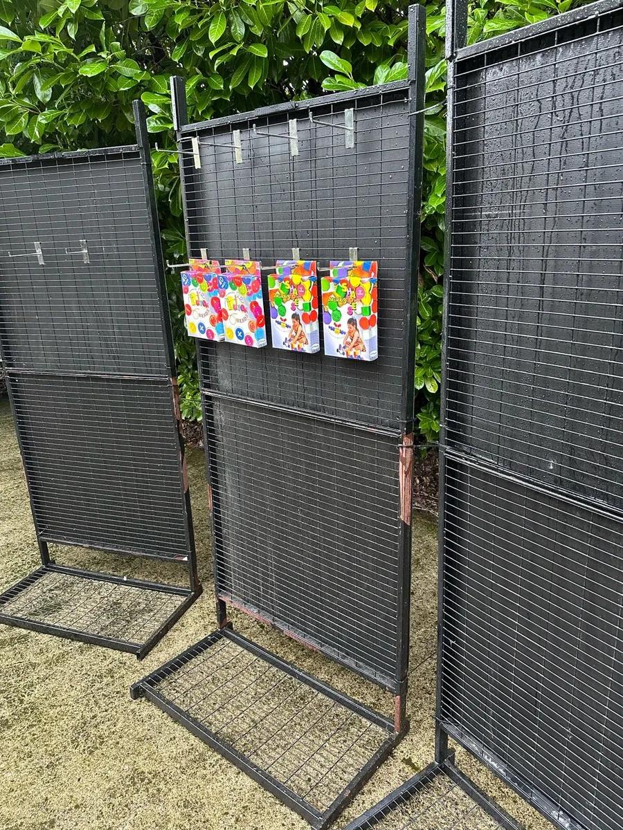 EXTRA LARGE BLACK DISPLAY STANDS WITH HOOKS - Image 1