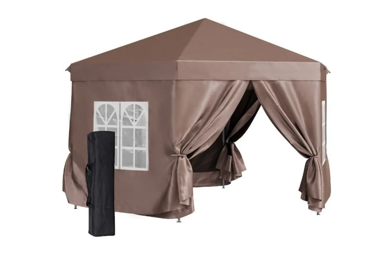 4x4m Hexagonal Pop up Gazebo - Image 1