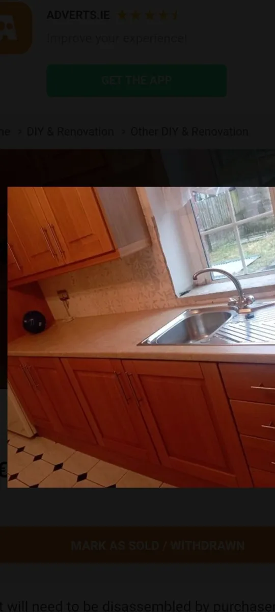 Kitchen counter top with fitted sink - Image 2