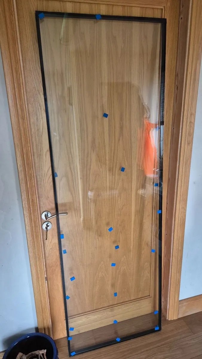 Triple glazing for door