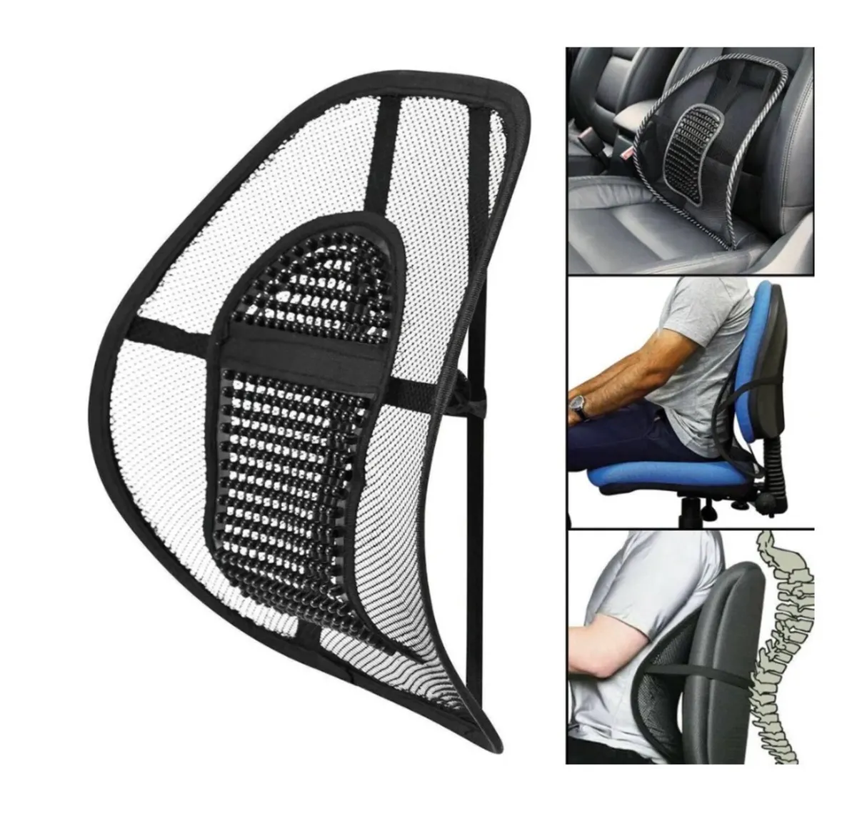 Mesh Lumbar Back Support for Chair, Car NEW - Image 1