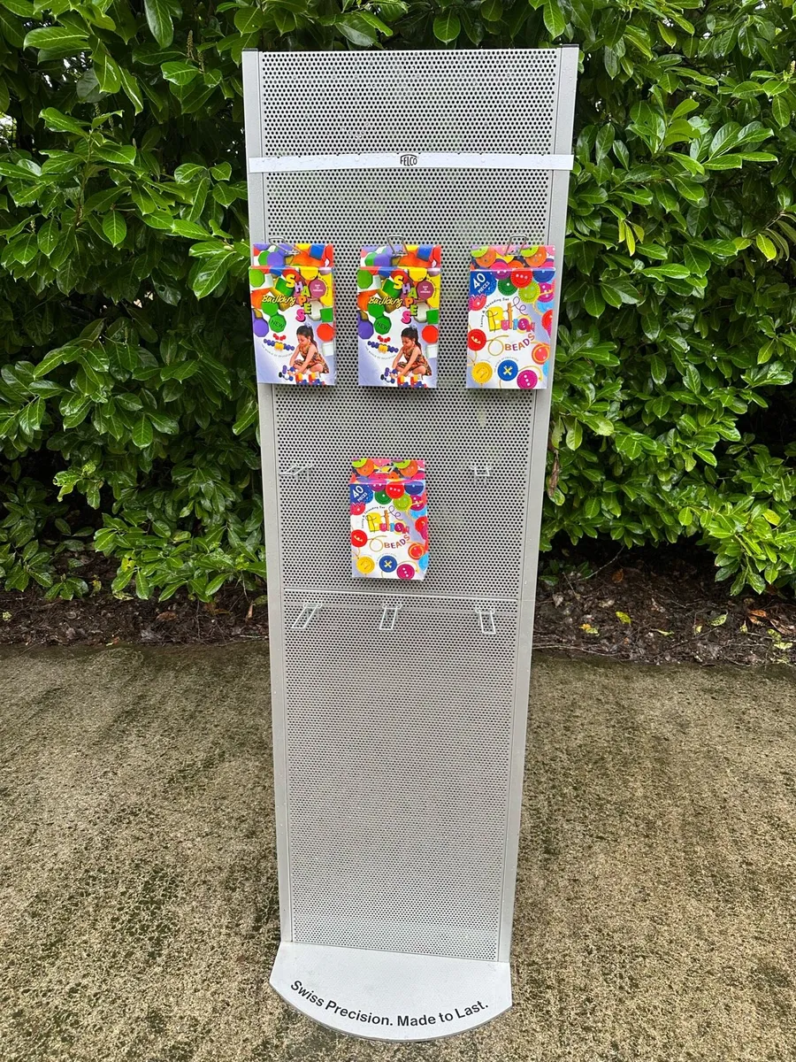 LARGE SILVER DISPLAY STAND WITH HOOKS - Image 3