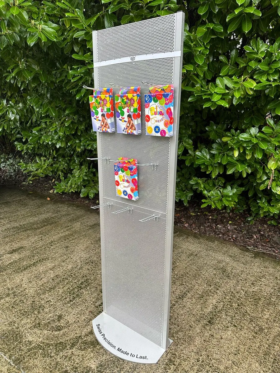 LARGE SILVER DISPLAY STAND WITH HOOKS - Image 4