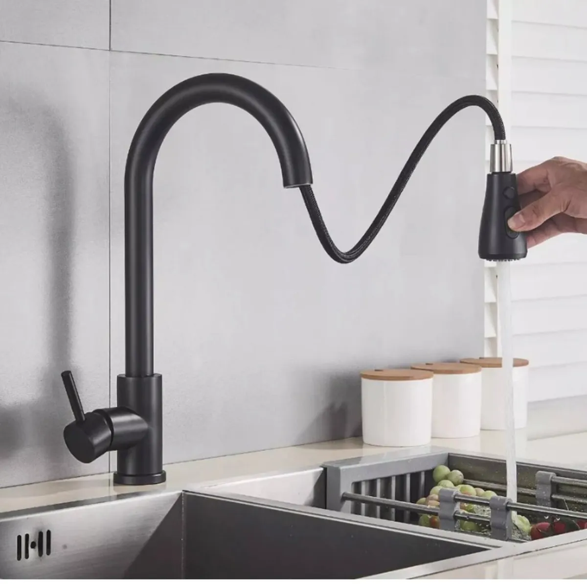 NEW Kitchen Sink Tap Mixer Pull Out Single Lever - Image 2